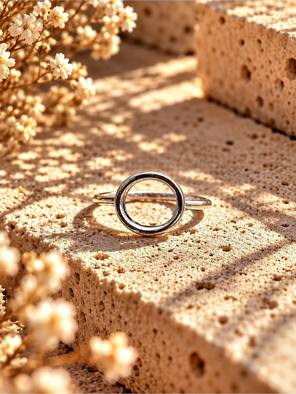 Silver-Tone Circle Ring